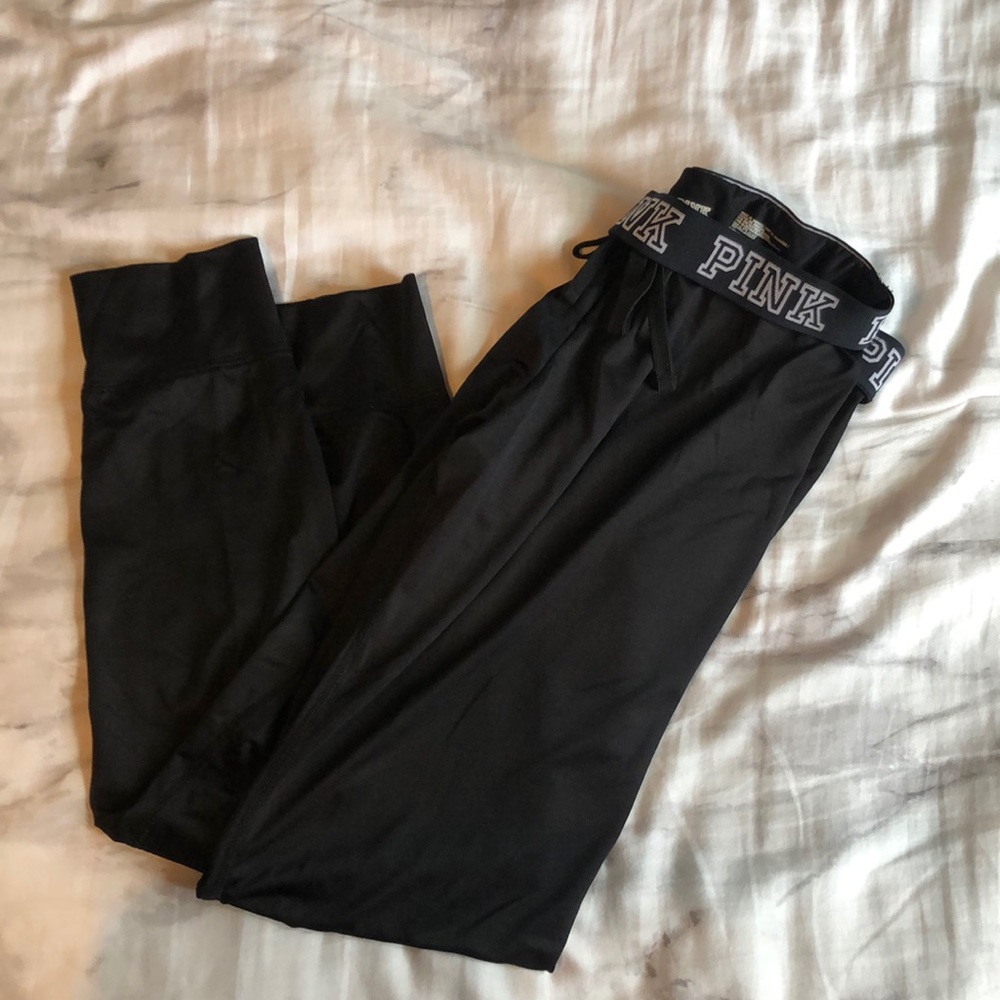 PINK black joggers